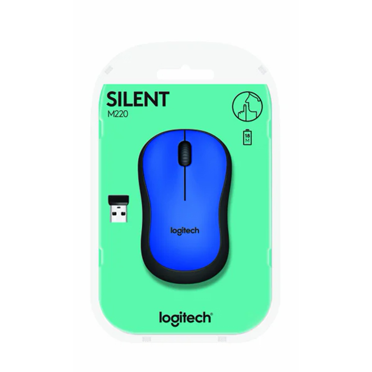 Logitech mouse m220 mavi kablosuz lg 910-004879