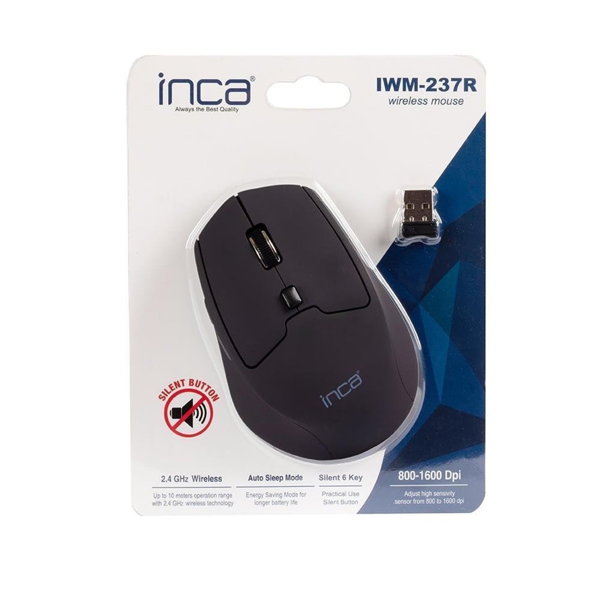 Inca Kablosuz Fare - 1600DPI Silent Mouse IWM-237R