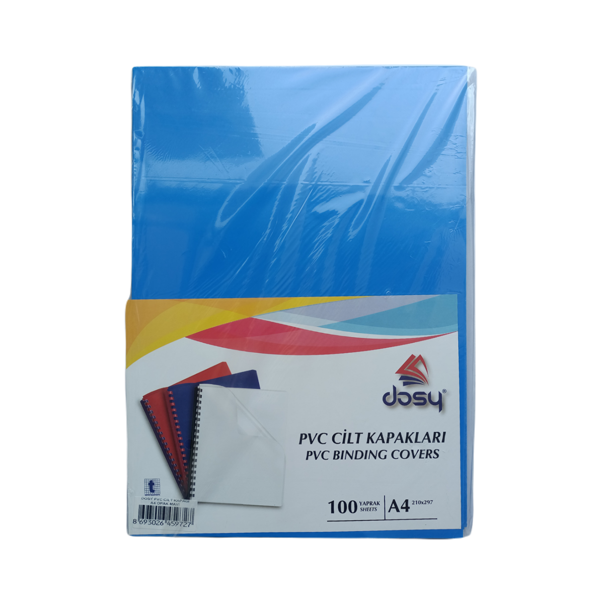 Dosy A4 Cilt Kapağı PVC 160 Micron 100'lü Mavi