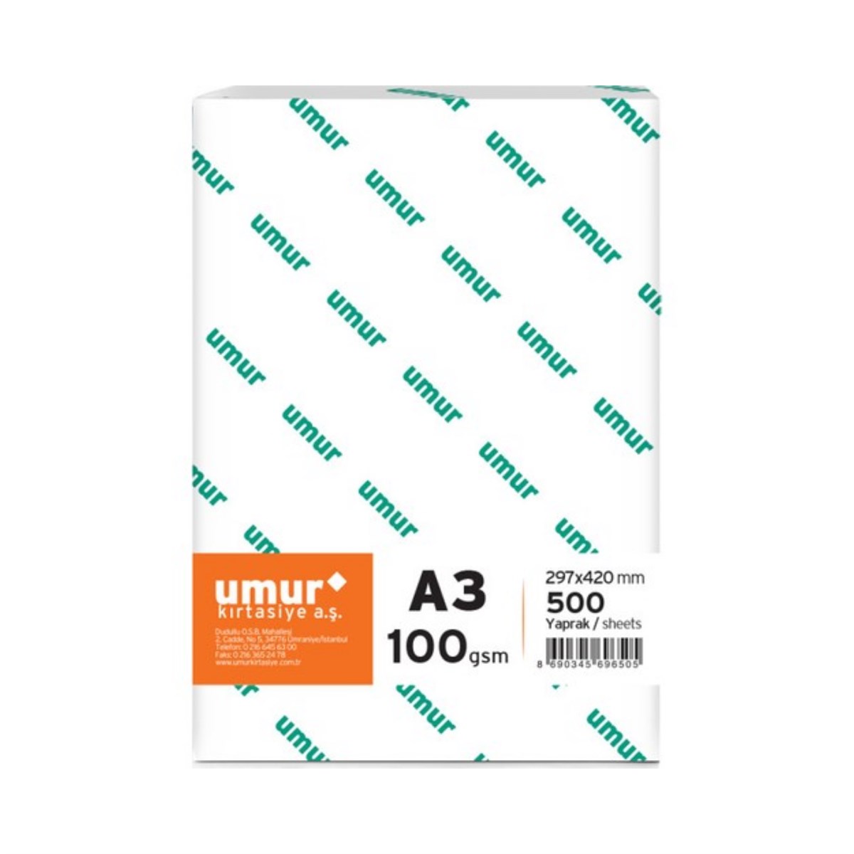 Umur A3 Fotokopi Kağıdı 100gr.  500 Adet