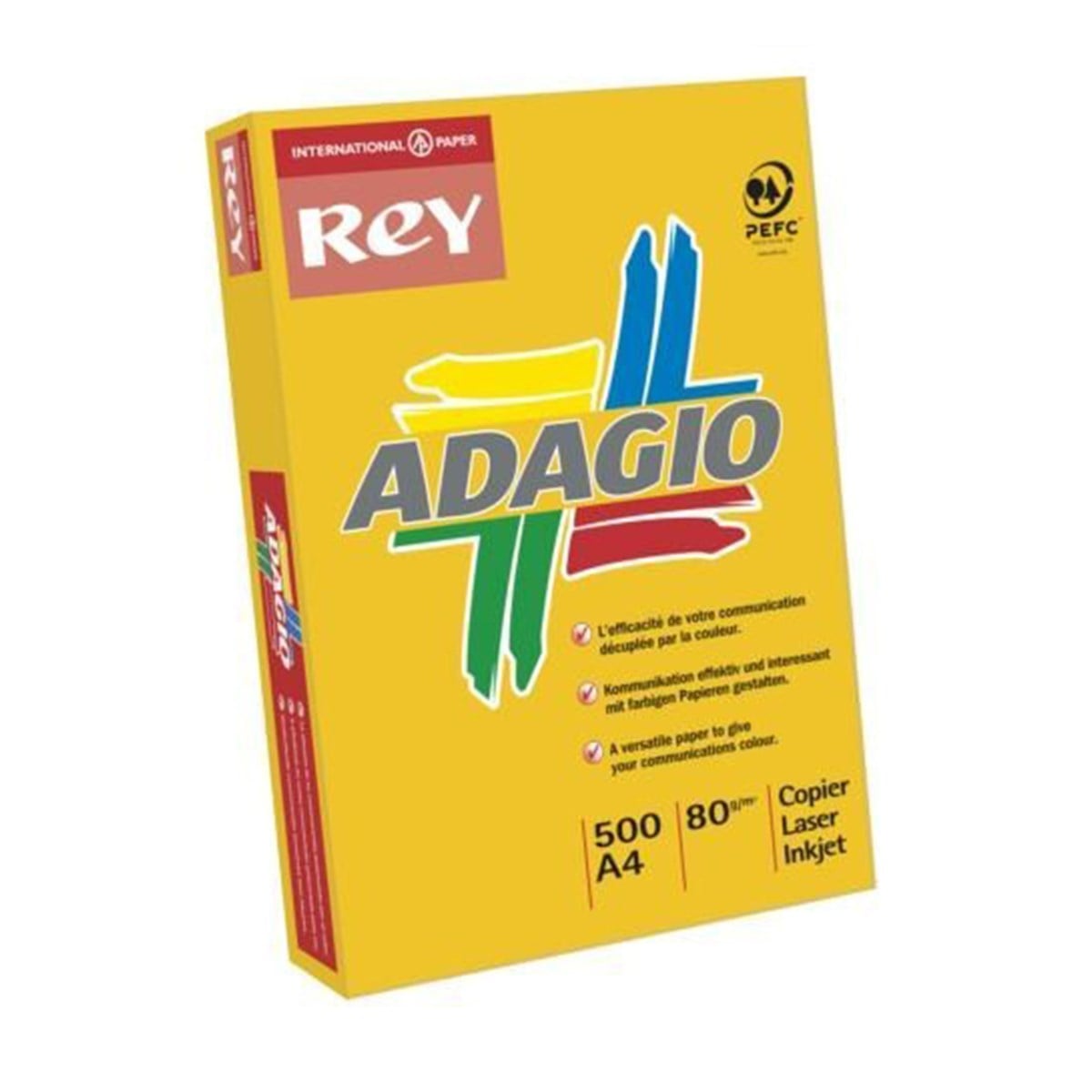 Rey Adagio kanarya sarı 03 fotoğraf kağıdı A4 80gr 500lü