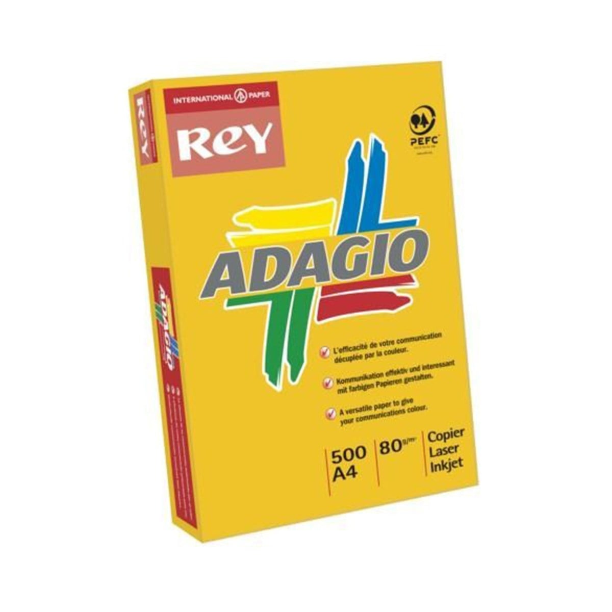 Rey Adagio A4 Renkli Fotokopi Kağıdı Muz Sarısı 80gr 500'lü