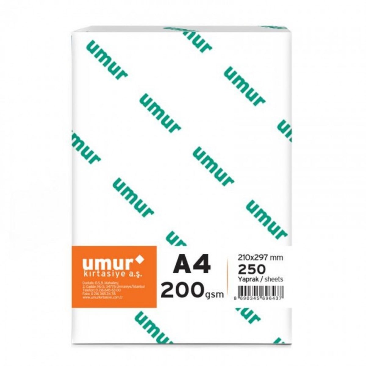 Umur A4 Fotokopi Kağıdı 200gr.  250 Adet