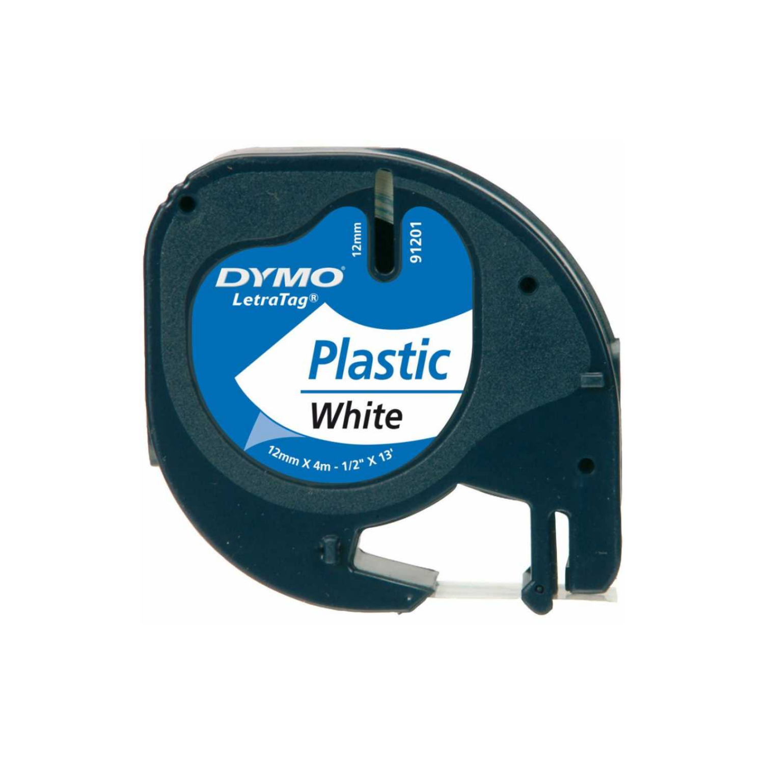 Dymo Letratag Etiket Plastik Beyaz 12mmx4m