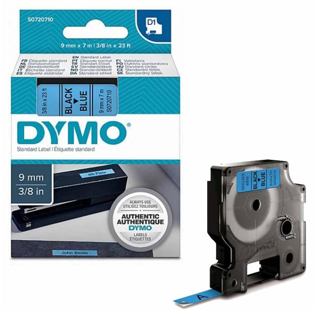 Dymo D1 Etiket 9x7 Mavi/Siyah D-40916