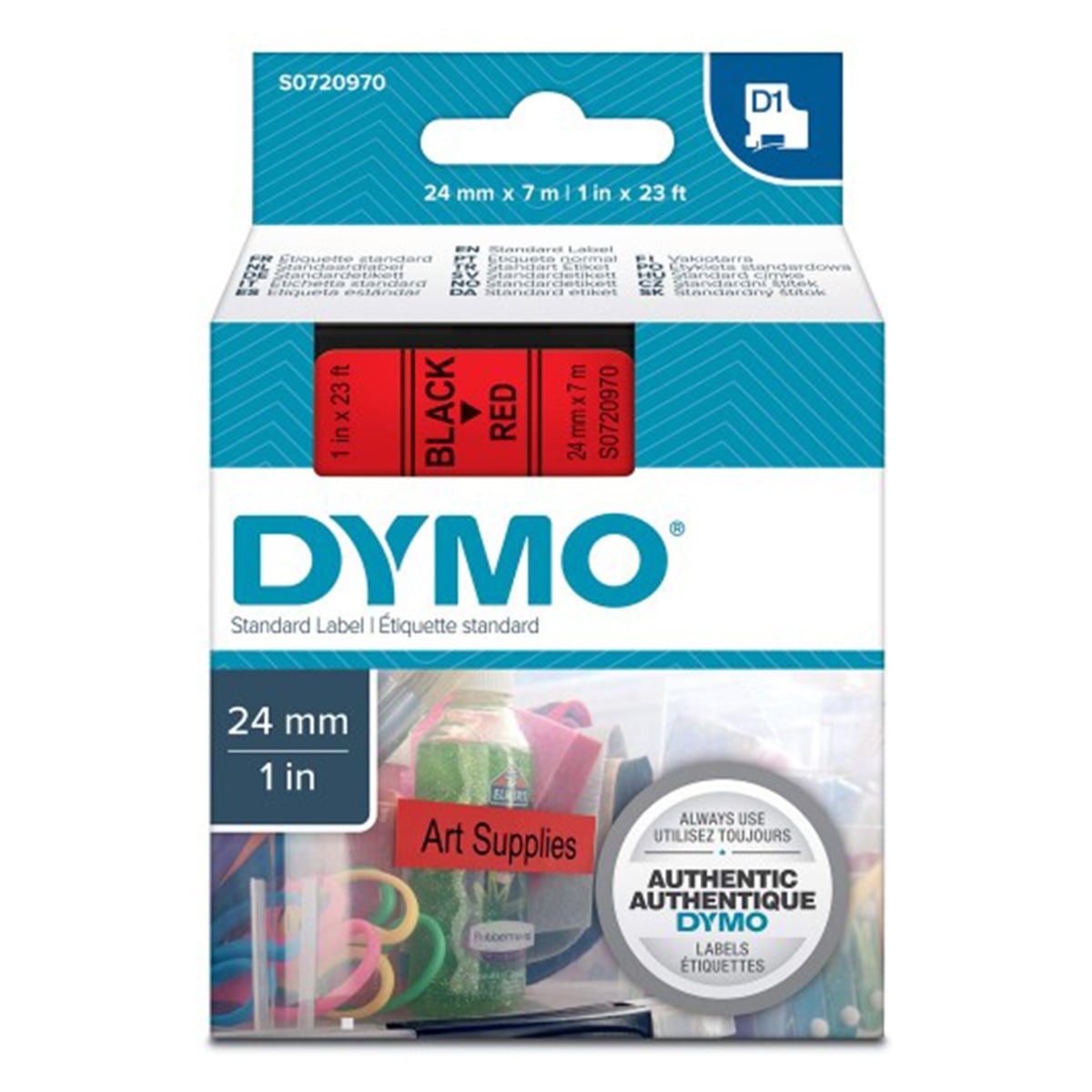Dymo D1 Etiket 24x7 Kırmızı - Siyah D-53717 S072970