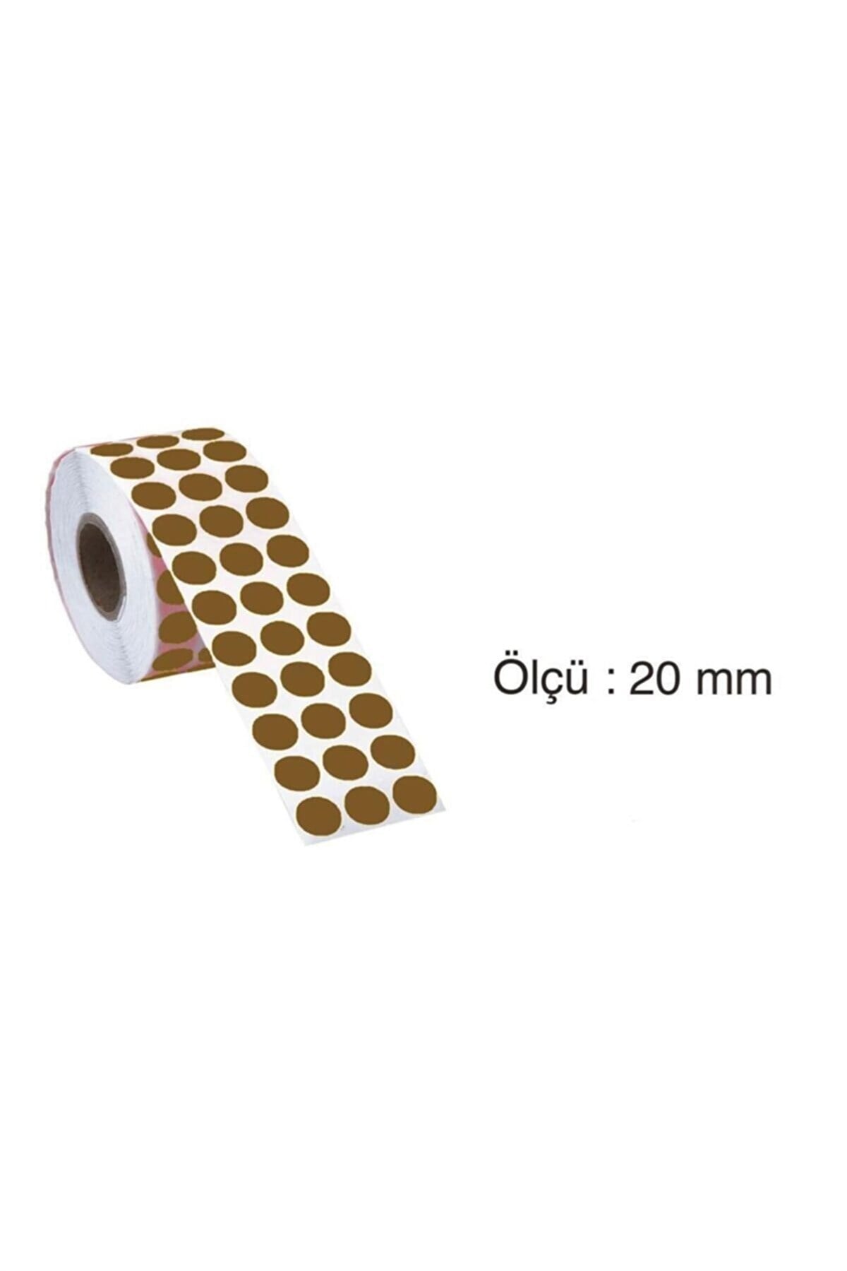 Tanex nokta etiket 20mm kraft 2500'lü