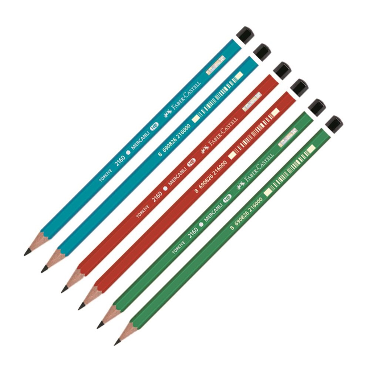 Faber Castell kurşun kalem 2160 köşeli mercanlı