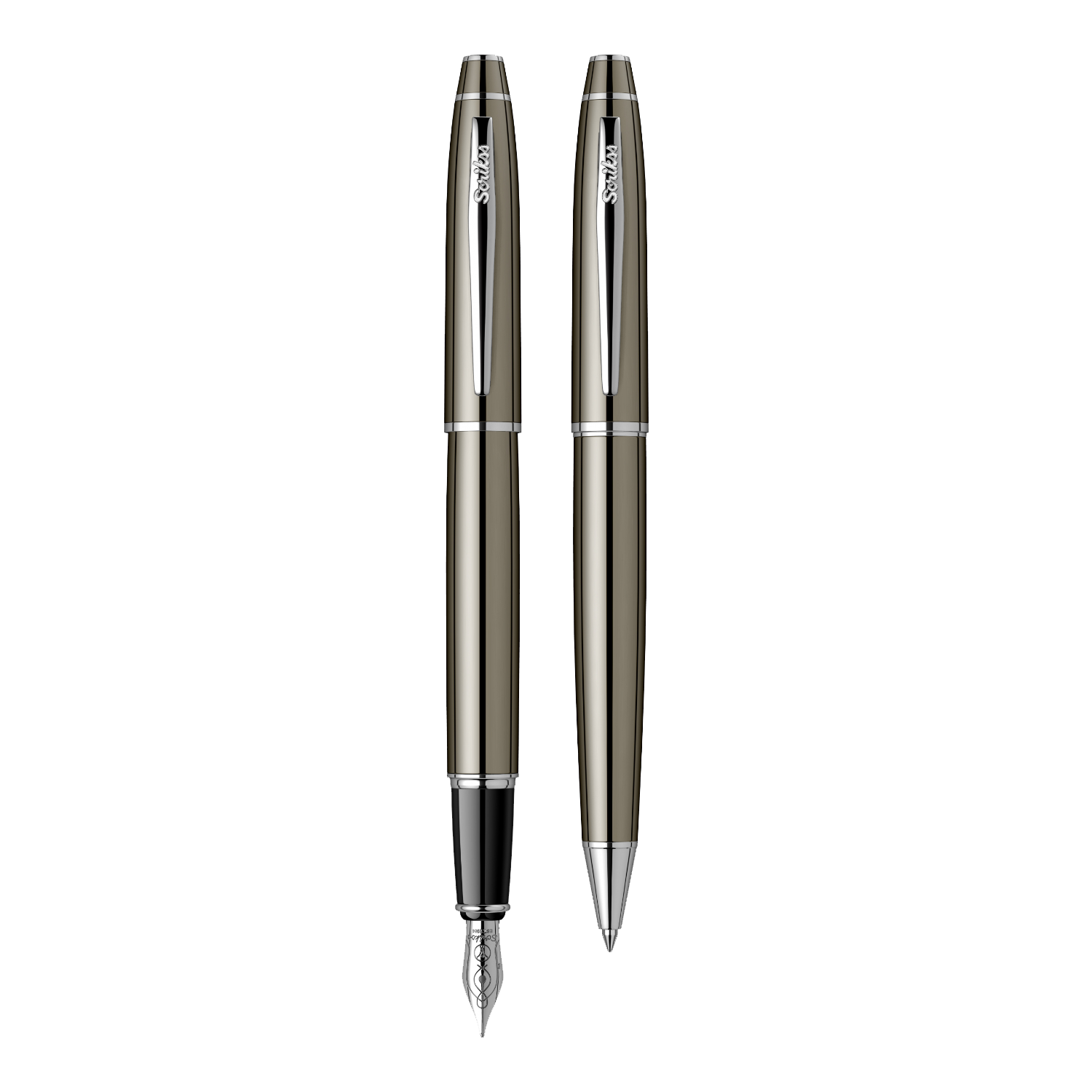 Scrikss Noble 35 İkili Set Dolmakalem - Tükenmez Titanyum