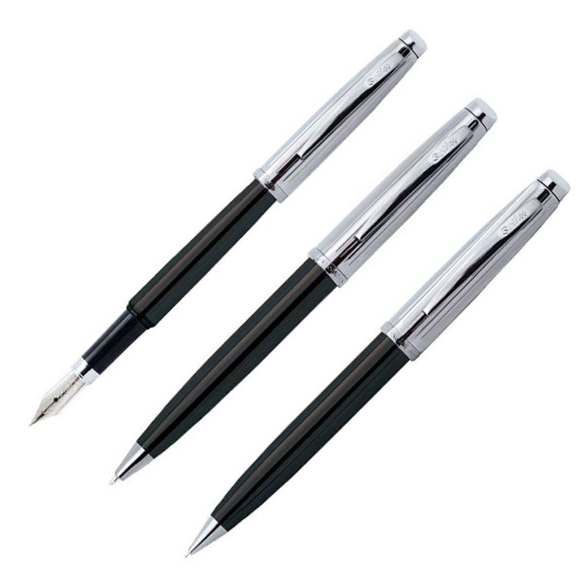 Scrikss Kalem seti 39 siyah krom 3lü set