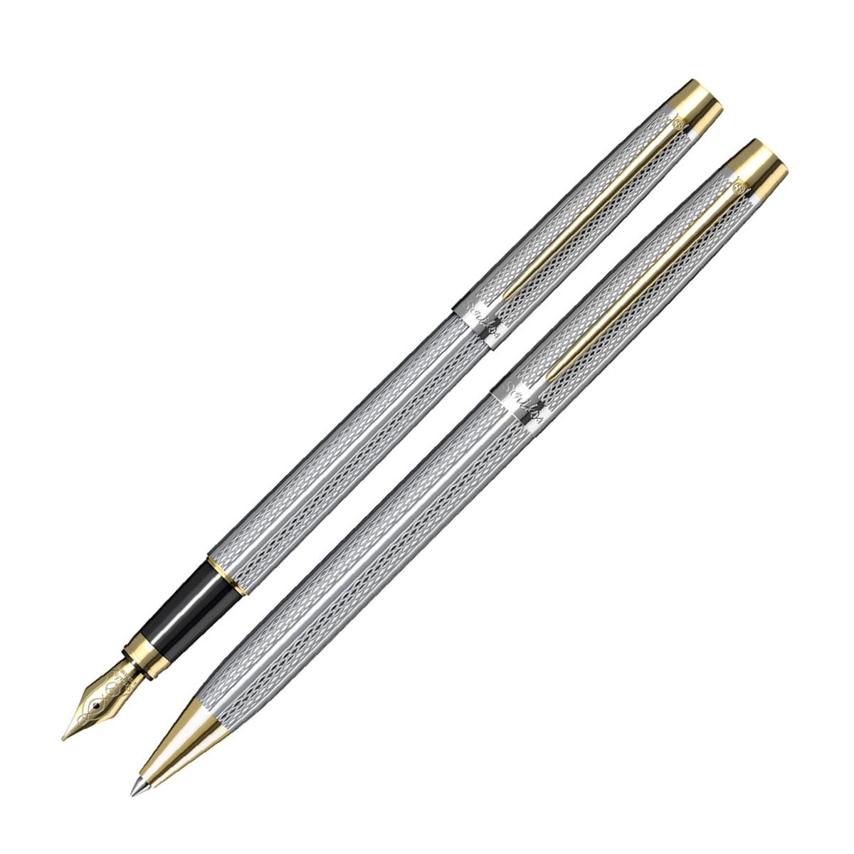 Scrikss Kalem seti 722w balık sırtı desen gold krom dol+tük