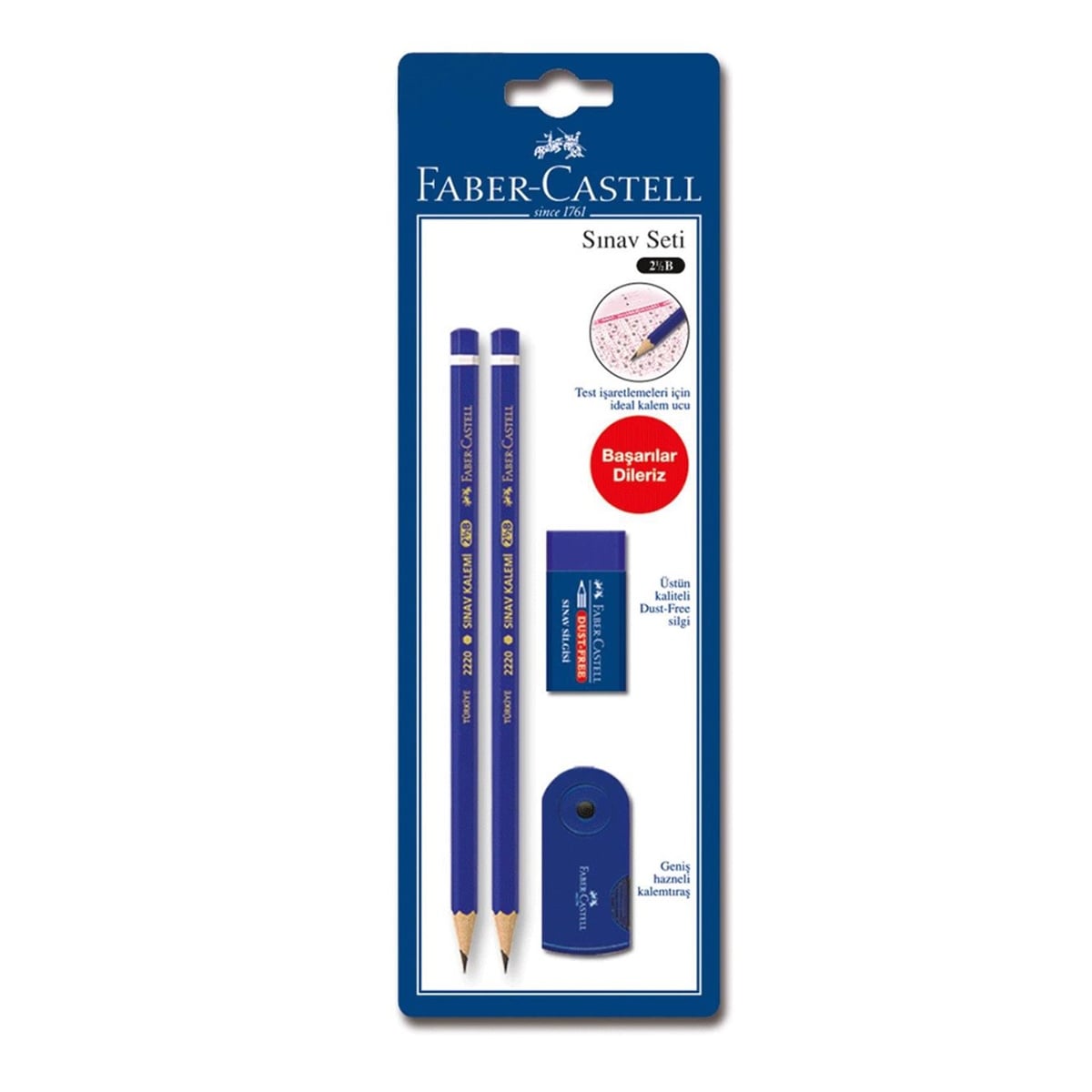 Faber Castell Sınav Seti 2 Kalem + Kalemtraş + Silgi 5168010000