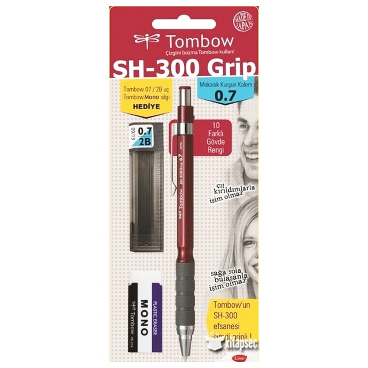 Tombow Uçlu Kalem Seti - 0.7 Versatil + Min + Silgi SH-300 Grip