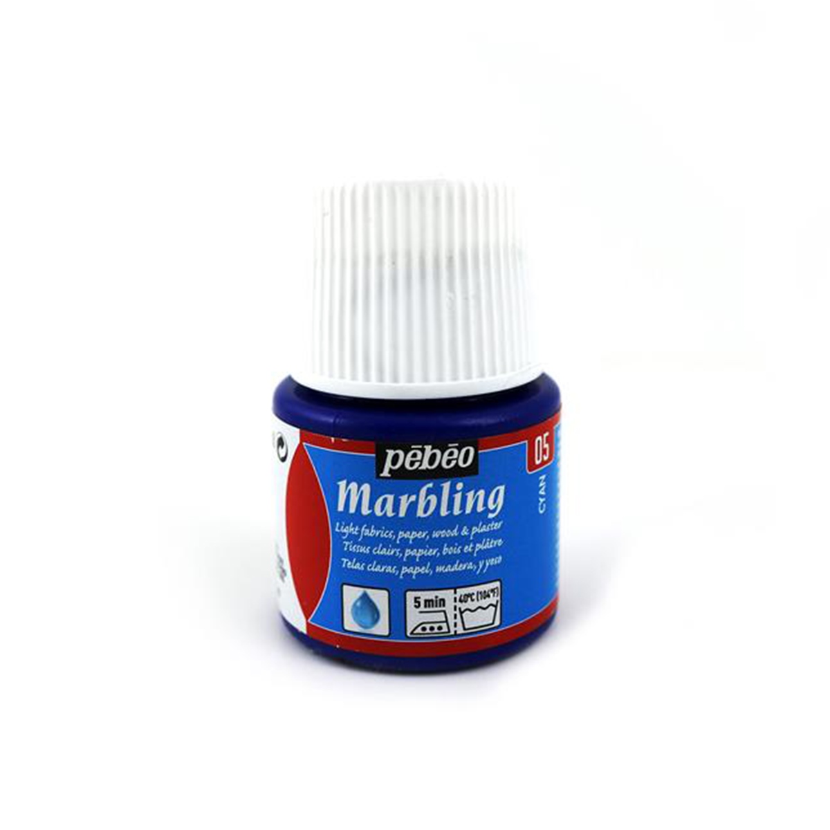 Pebeo Ebru Boyası Koyu Mavi Renk Marbling Cyan 45ml 130x05