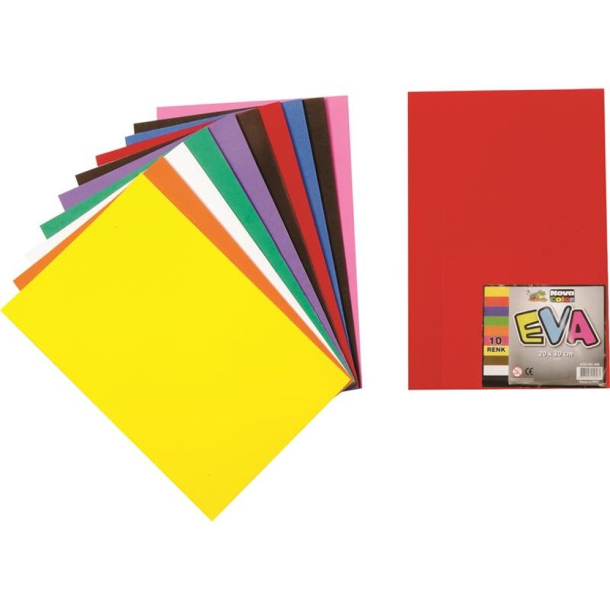 Nova Color Eva Kağıdı ( süngeri ) 20x30 10 renk nc-269