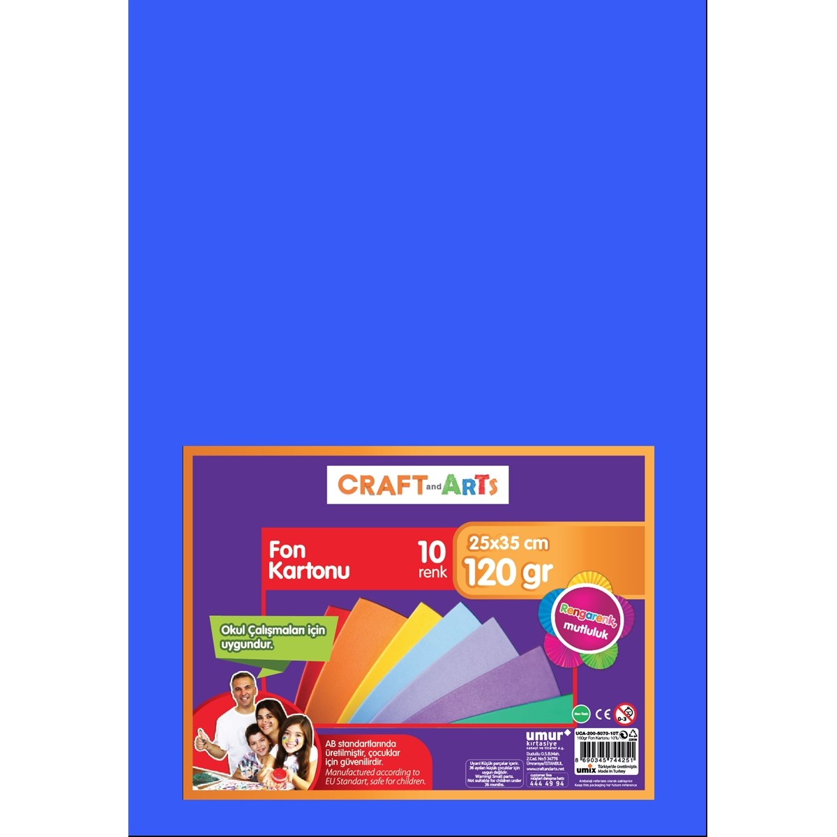 Craft And Arts Fon Kartonu 10 renk 25x35 2702 eko
