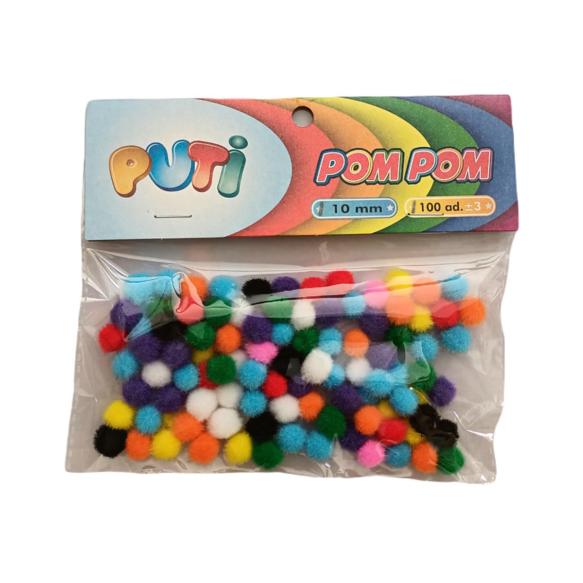 Puti Ponpon 10mm 100 Adet 4483
