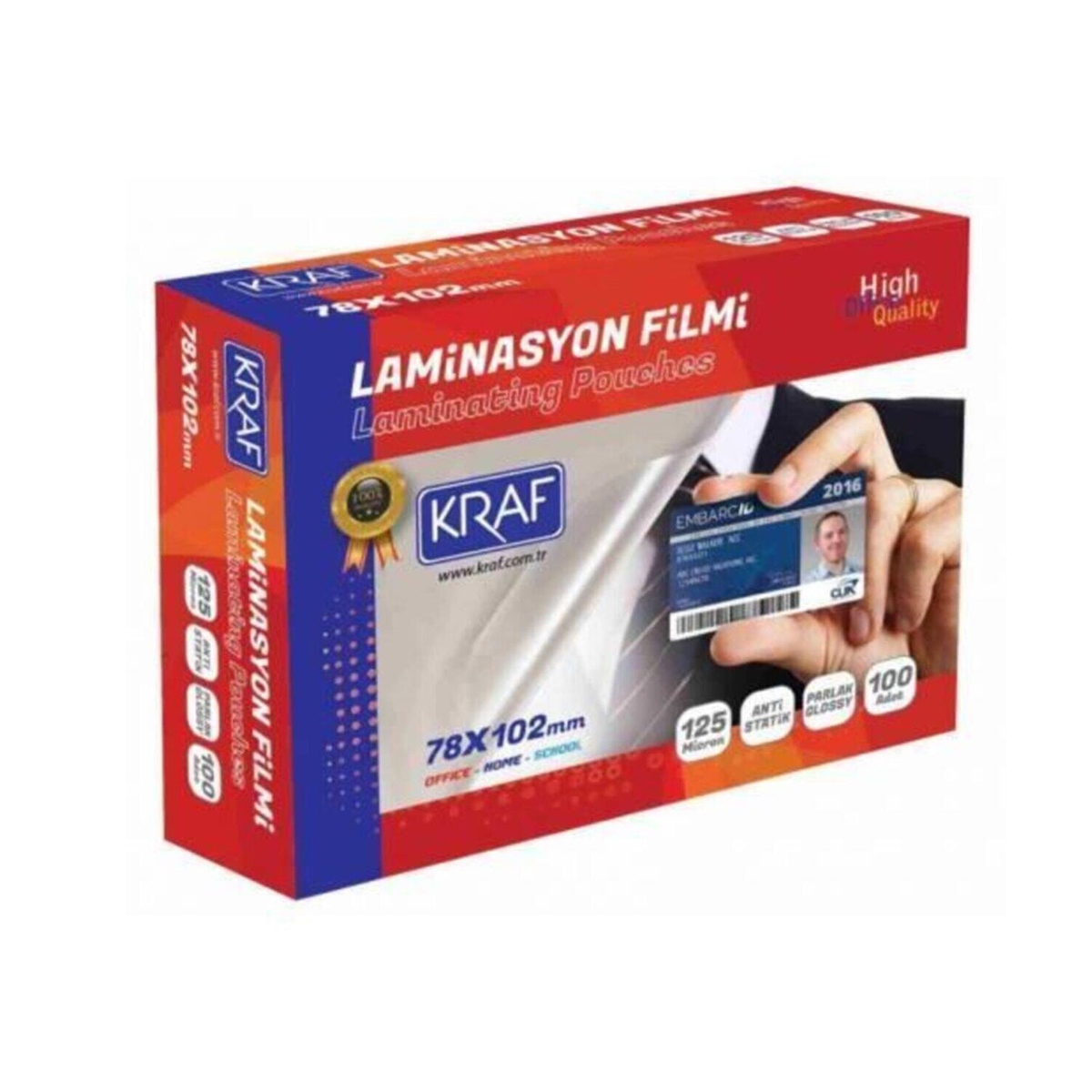 Kraf laminasyon filmi parlak 78x102 125 micron