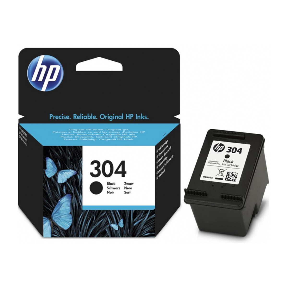 Hp n9k06ae siyah mürekkep kartuş (304)