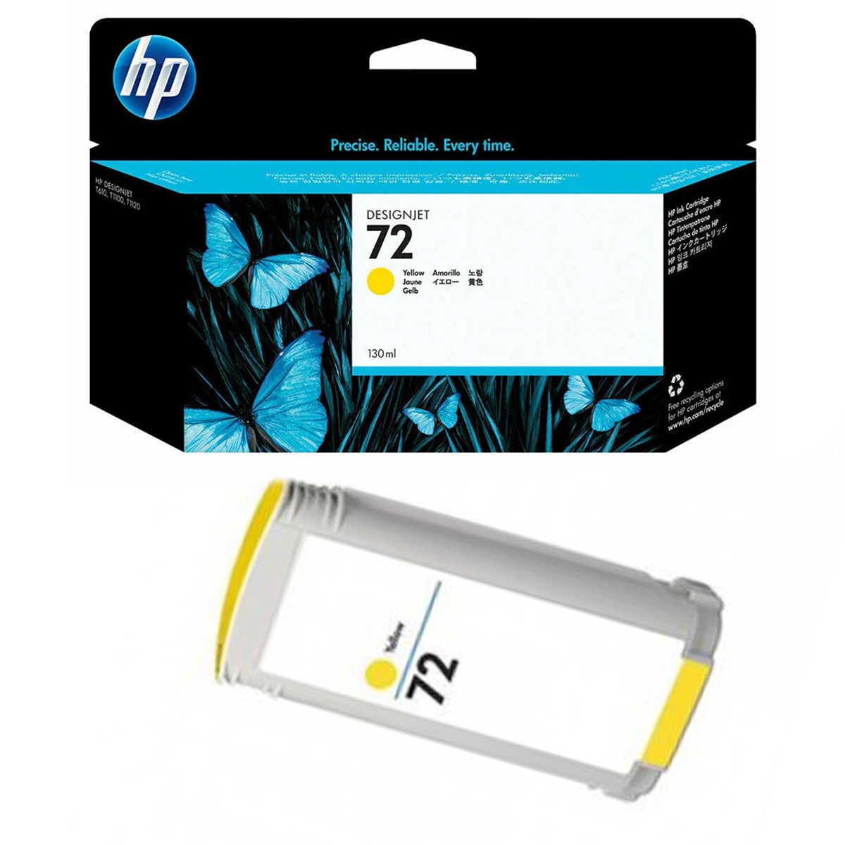 Hp c9373a inkjet photo kartuş sarı 130mg (nr:72)