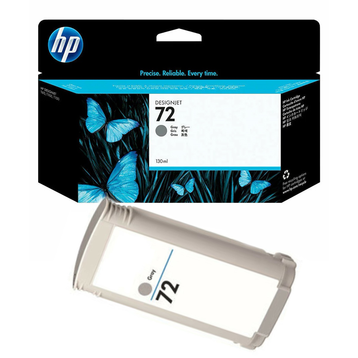 Hp c9374a inkjet photo kartuş gri 130mg (nr:72)