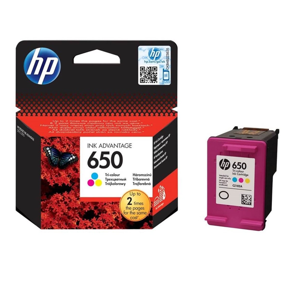 Hp cz102ae kartuş renkli (nr:650) 1515/2515