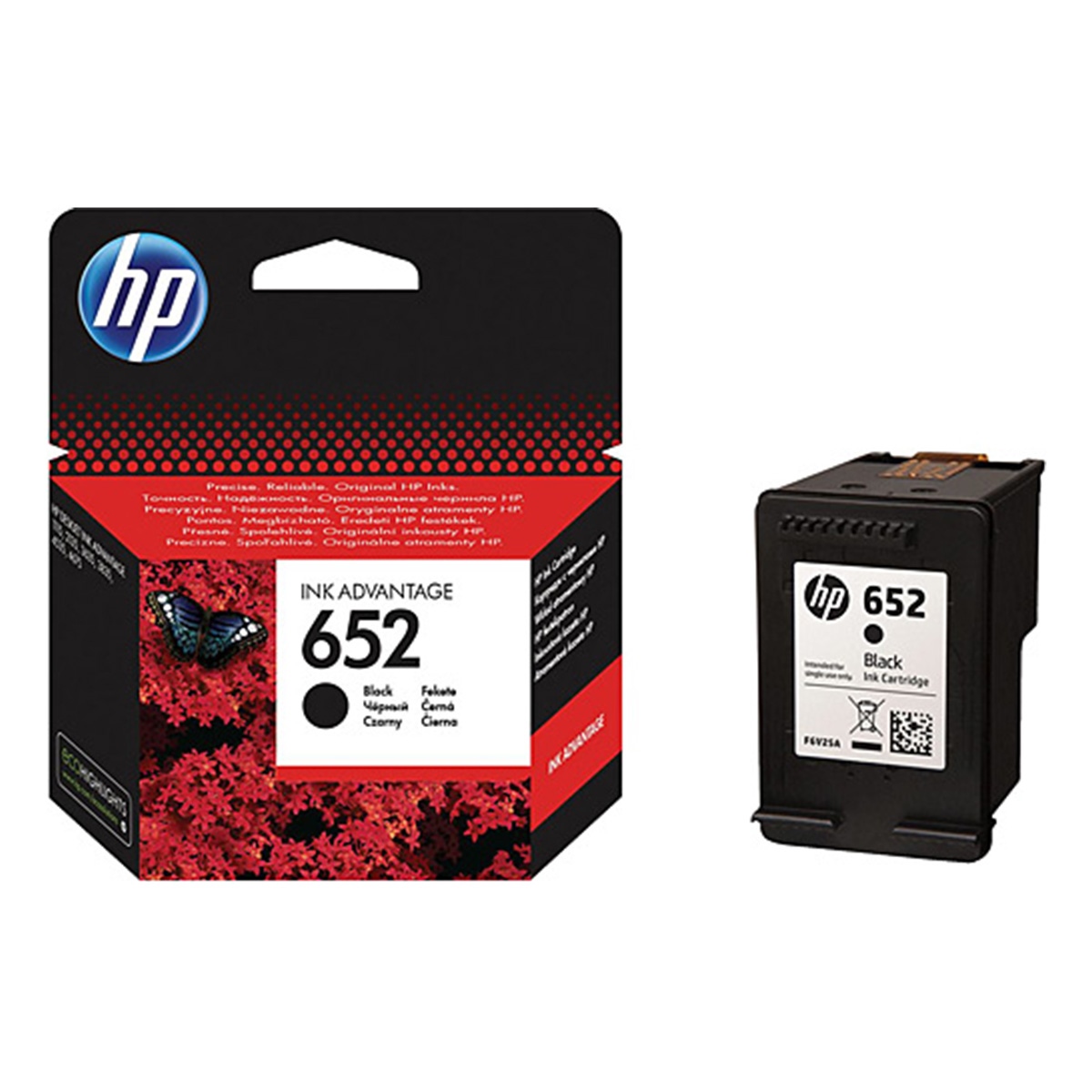 Hp f6v25ae inkjet kartuş siyah(nr:652)