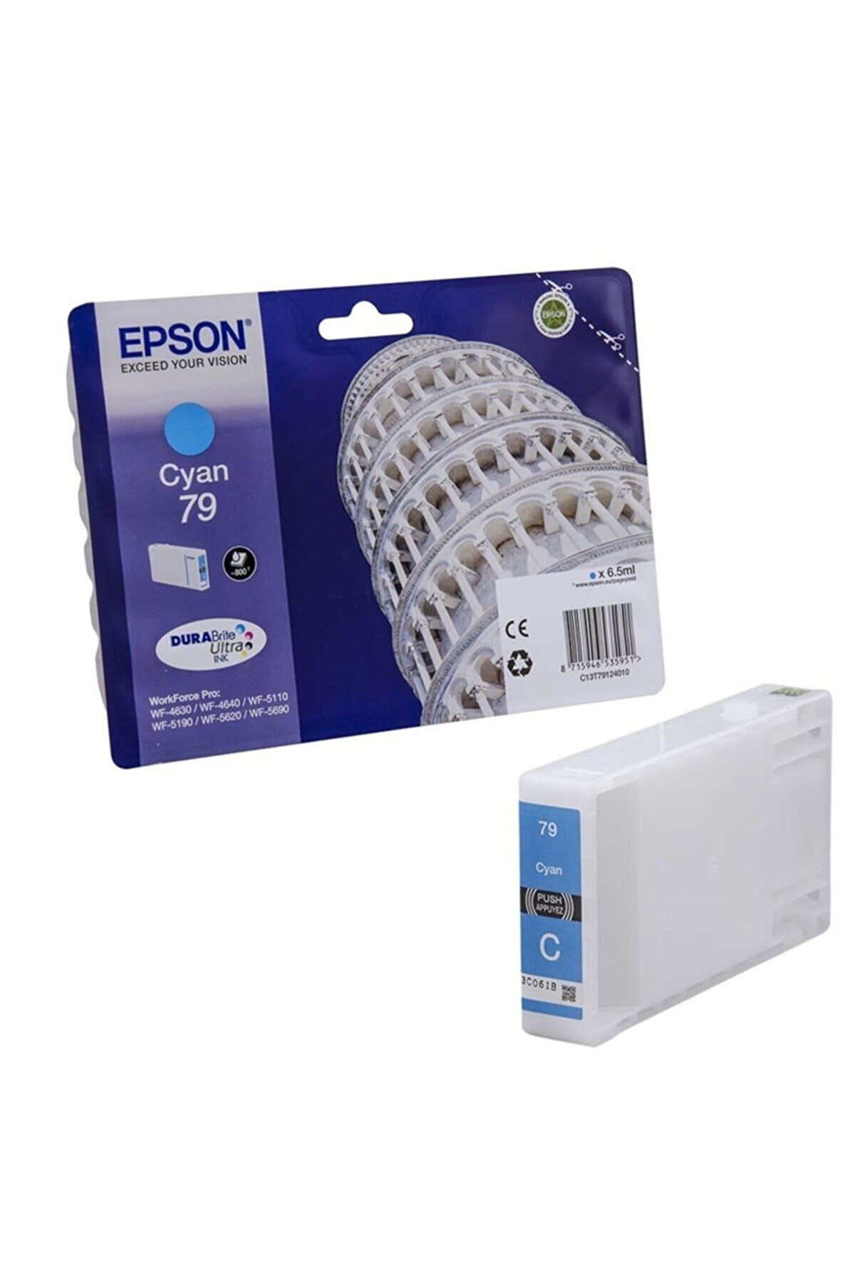 Epson Wp5110-5190 Cyan Mavi Mürekkep Kartuş T79124010