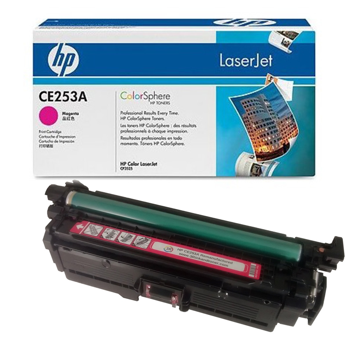 Hp ce253a toner kırmızı cp3525/cm3530 serisi(504a)