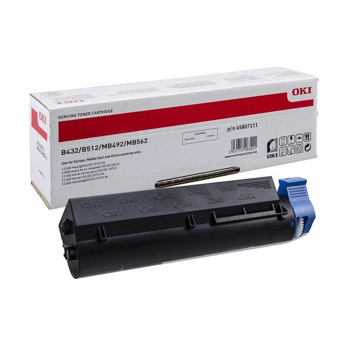 Oki Toner 45807120 Toner B412 / B432 / B512 / Mb472 / Mb492 / Mb562