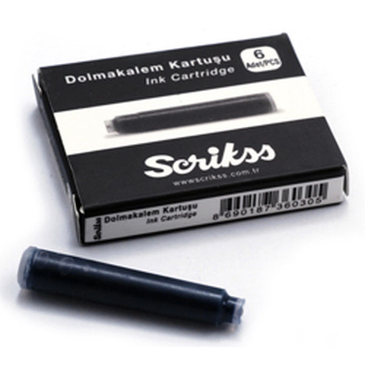 Scrikss Dolmakalem Kartuş 6 Lı Siyah