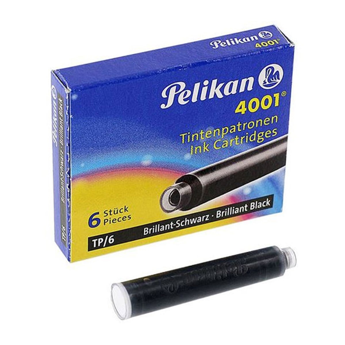 Pelikan 4001 Dolma Kalem Kartuşu Siyah 6'lı