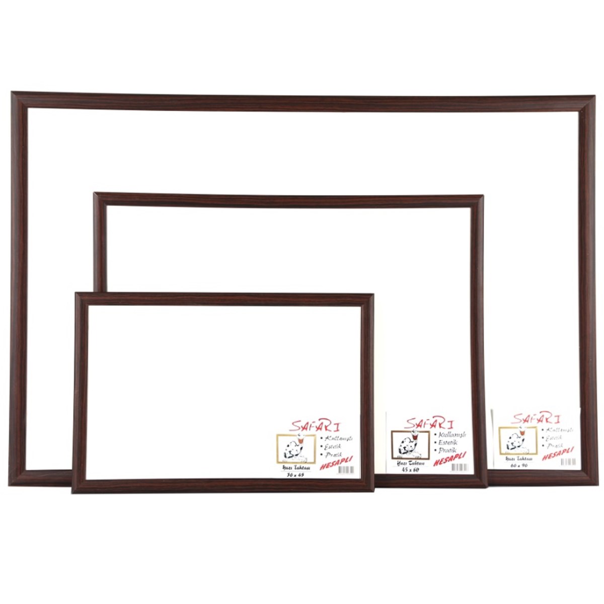 Akyazı 30x45 Duvara Monte Yazı Tahtası Ahşap Çerçeveli 0039 03 Safari