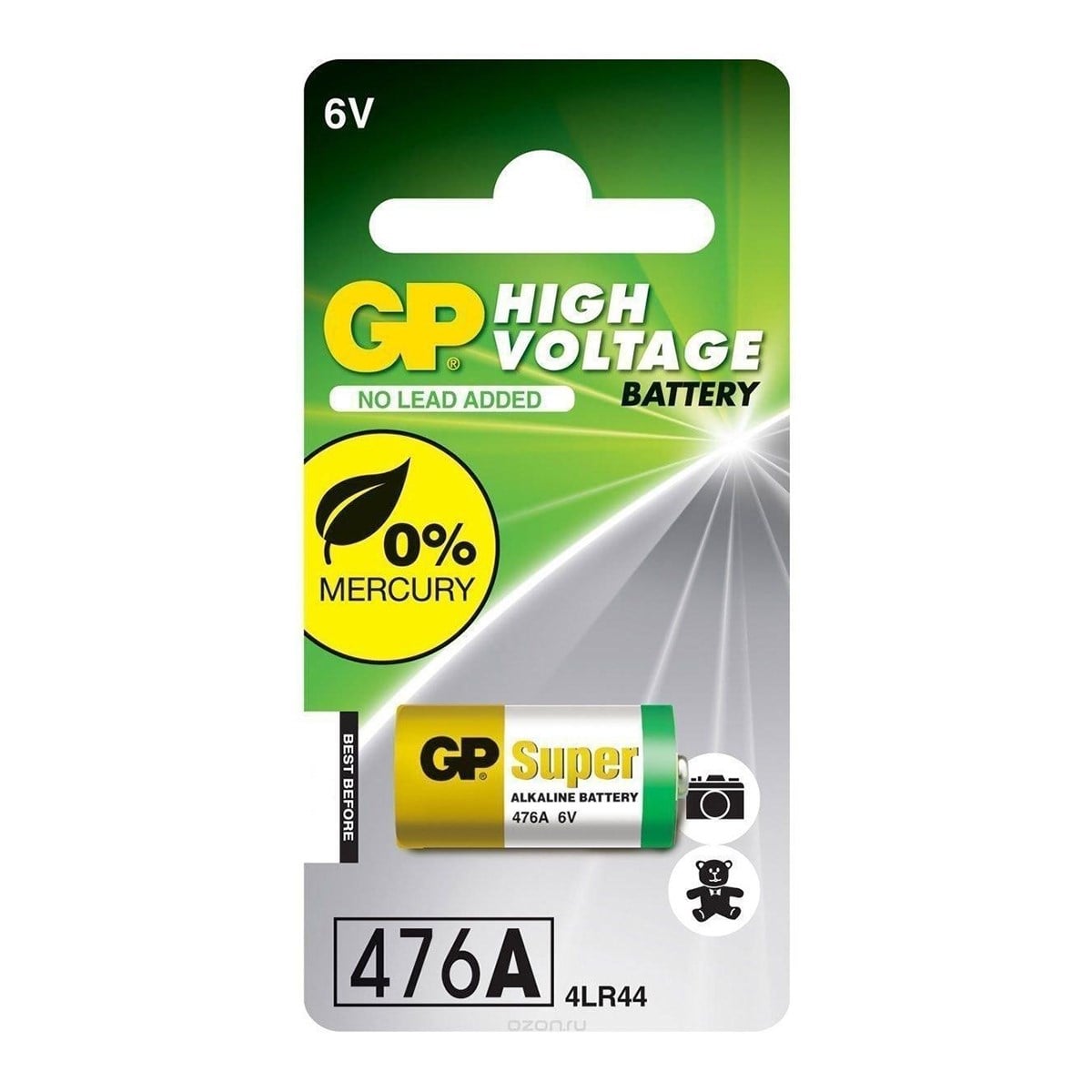 Gp Pil 6 Volt 4LR44 Alkalin 476A-C1