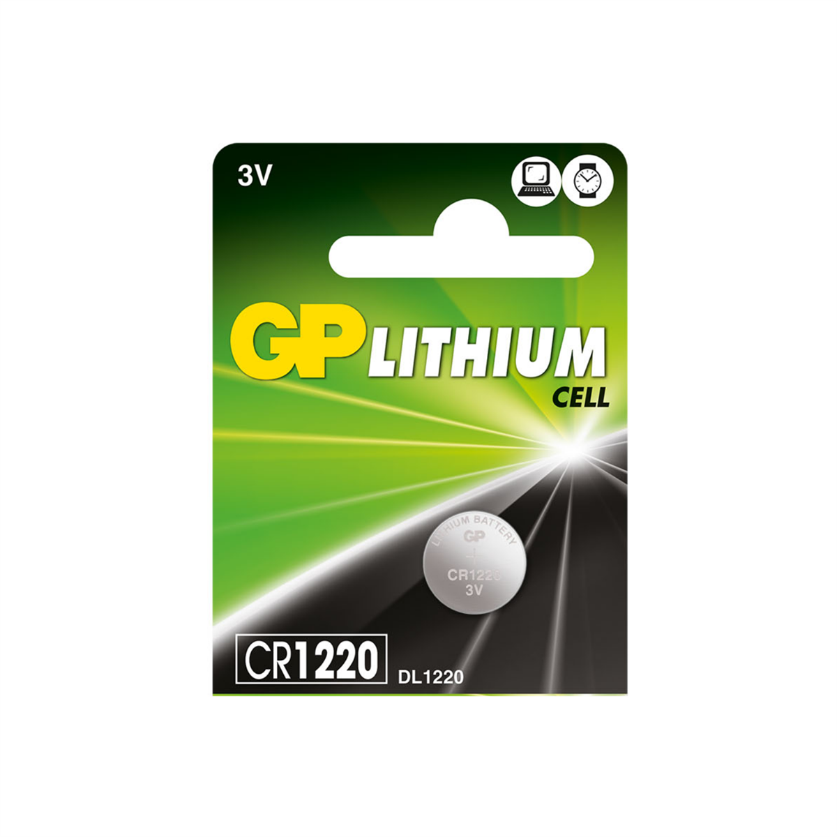 GP CR1220 Lityum Düğme Pil 3V