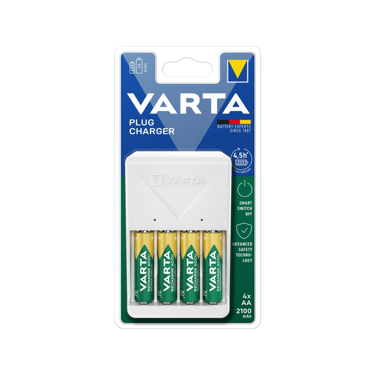 Varta Pil Şarj Cihazı + 4 Adet 2100mAh AA Pil 57657