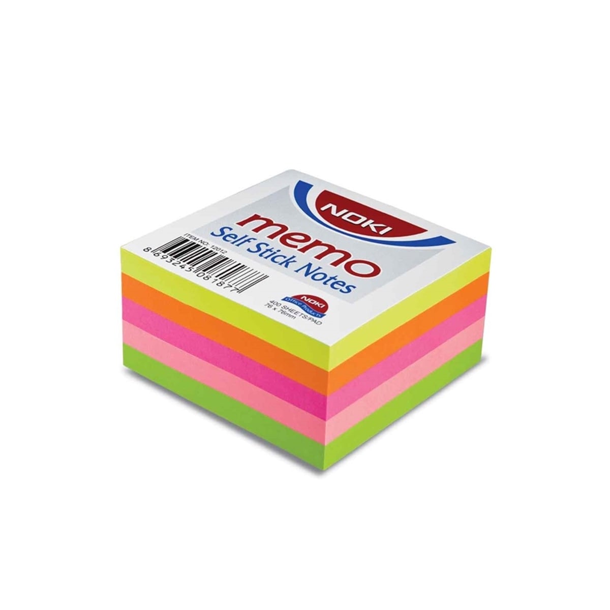 Noki memo küp Post-it 76x76 12012 neon 5 renk400yp