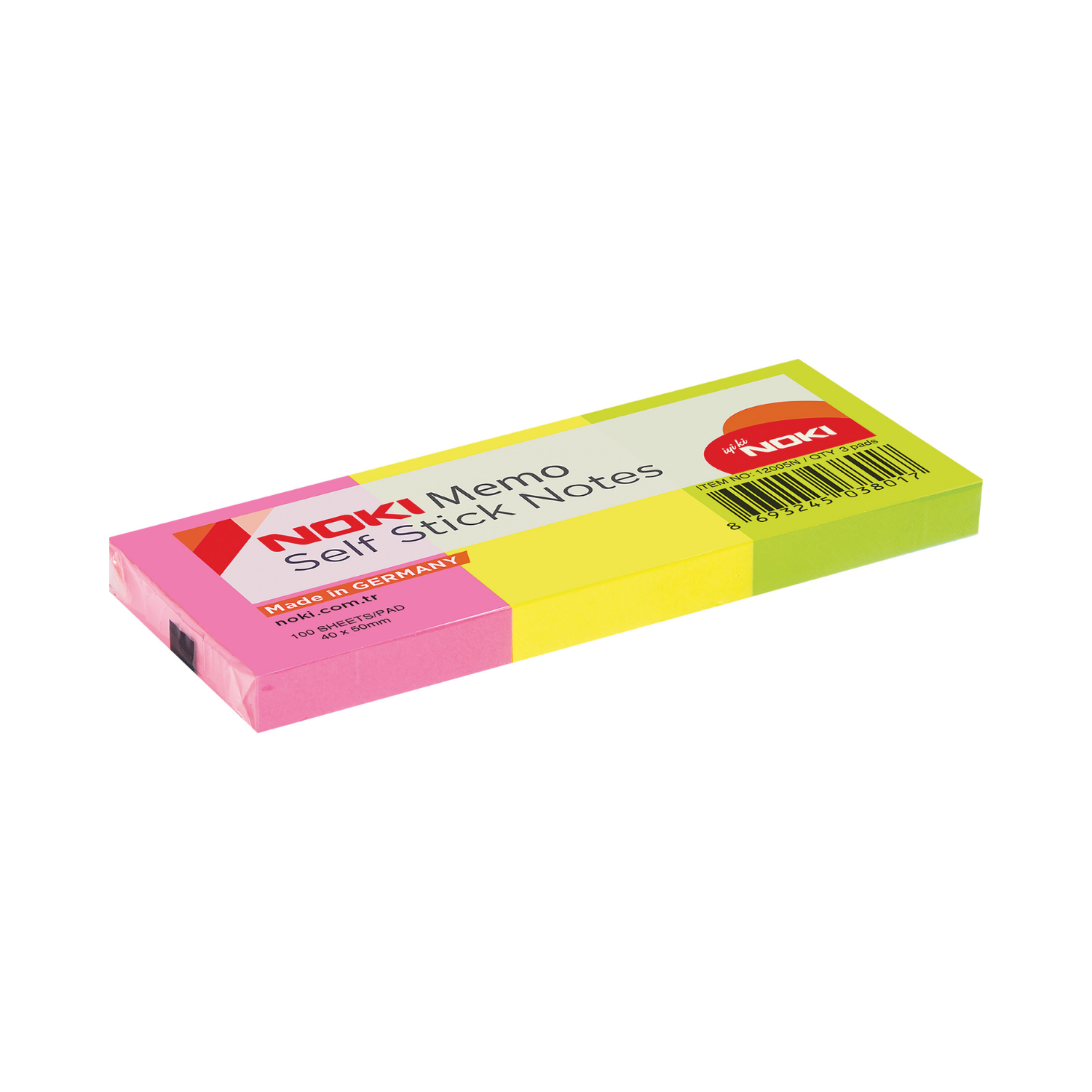Noki Memo Yapışkanlı Not Kağıdı Neon Renkler 38x51mm 12005N