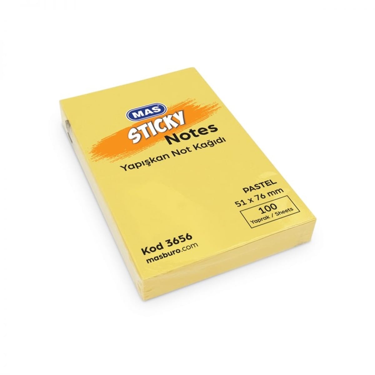 Mas 3656 Post-it 51x76 pastel sarı 100yaprak