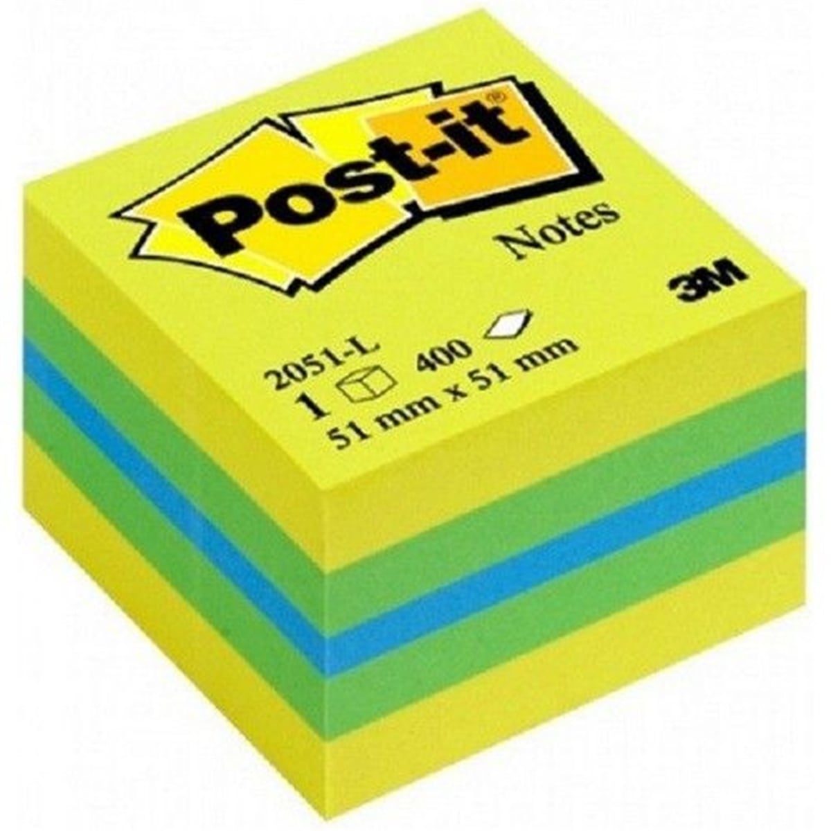 3m Post-it 2051l mini küp 51x51mm 400yp.