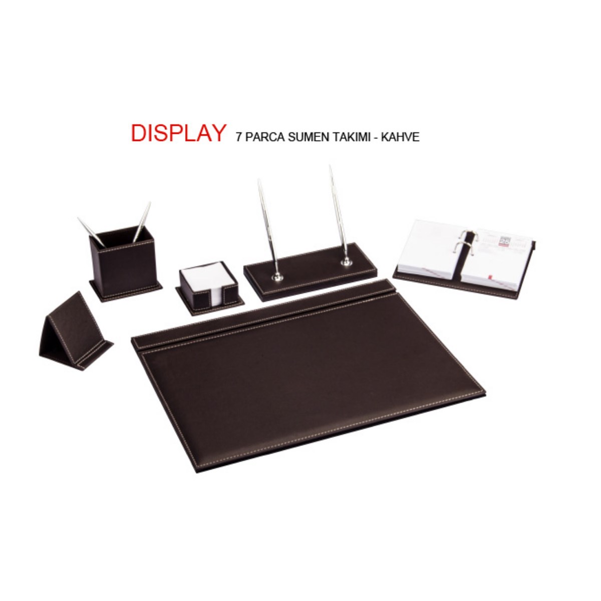 Gıpta Sümen Takımı 7 Parça Kahverengi Display 7102