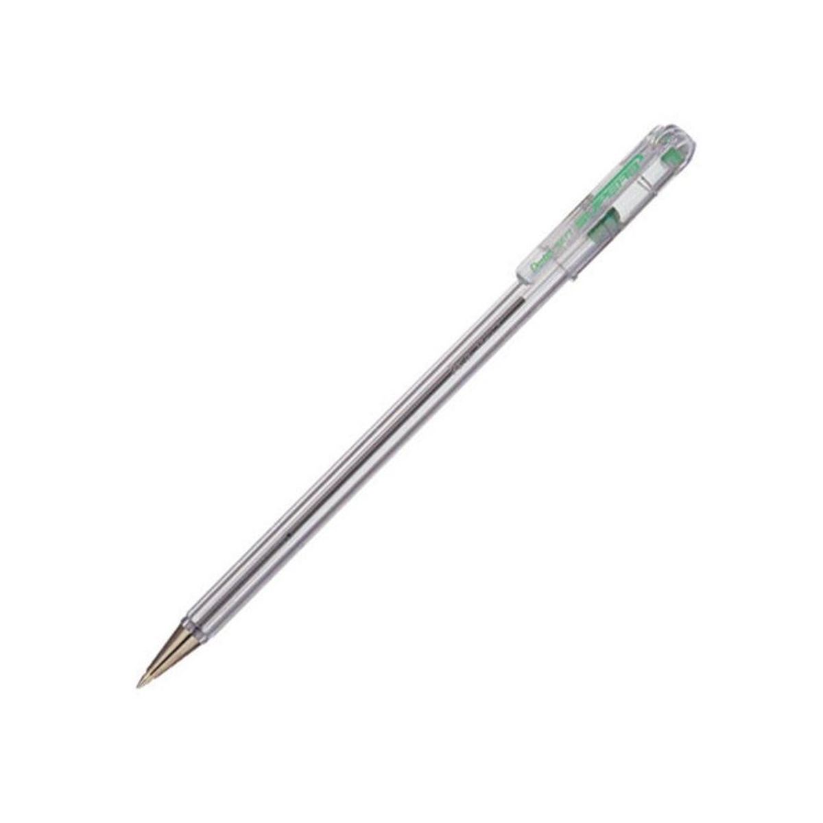 Pentel Tükenmez Kalem Yeşil Renk Yağ Bazlı BK-77D