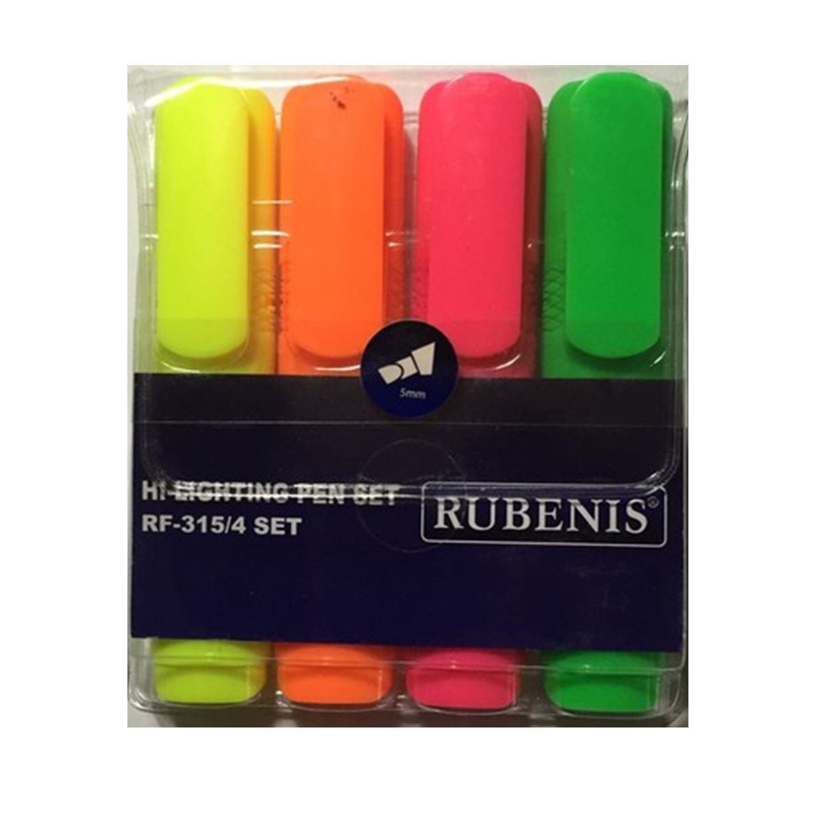 Rubenis 4 renk fosforlu kalem seti rf-315/4