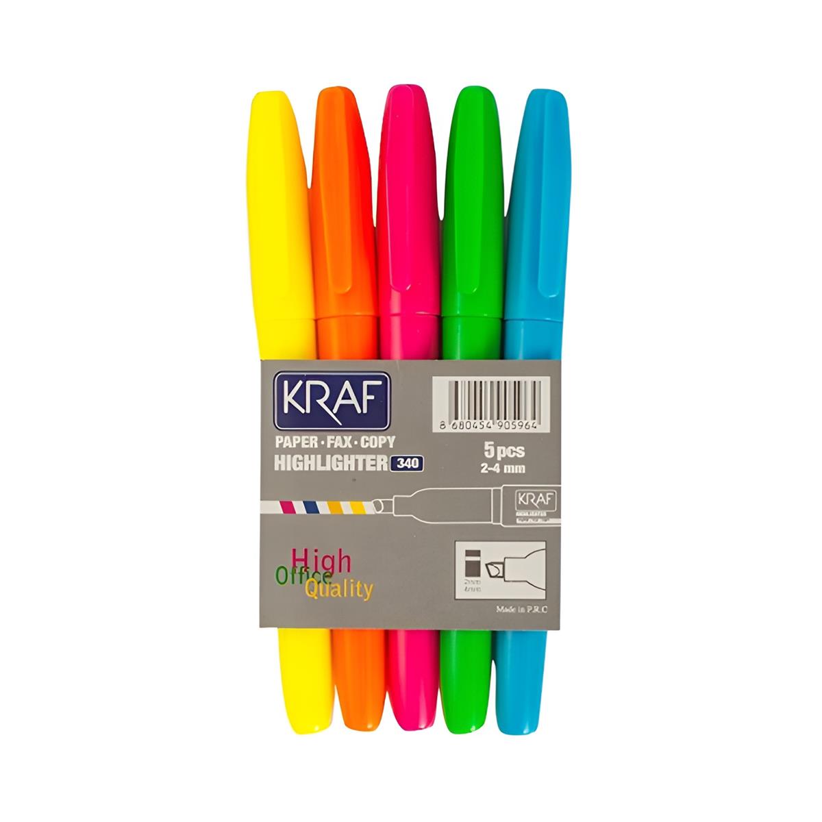 Kraf fosforlu kalem 340 5li set kalem tipi