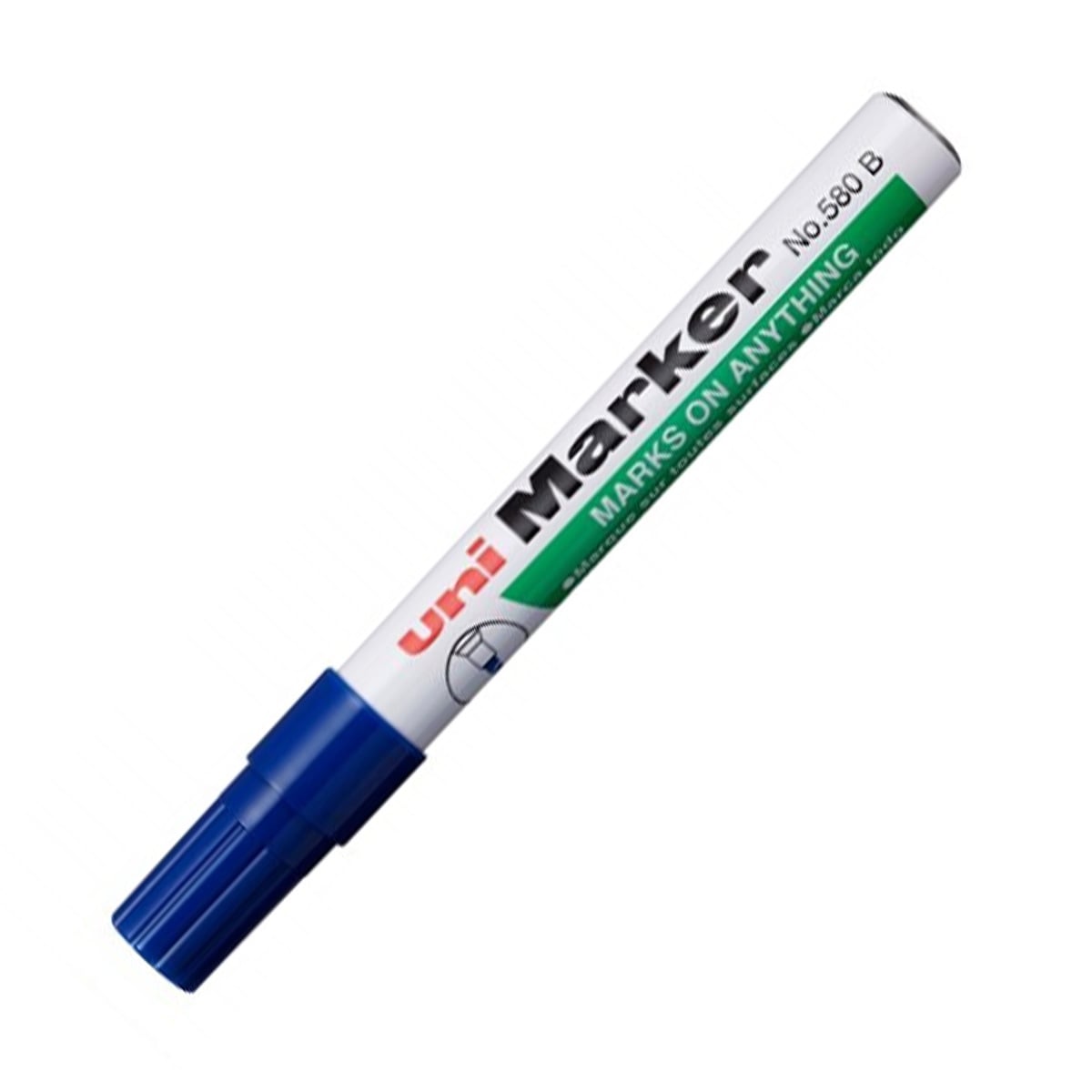 Uni-ball 580b mavi kesik uç markör (1.0-5.0mm)
