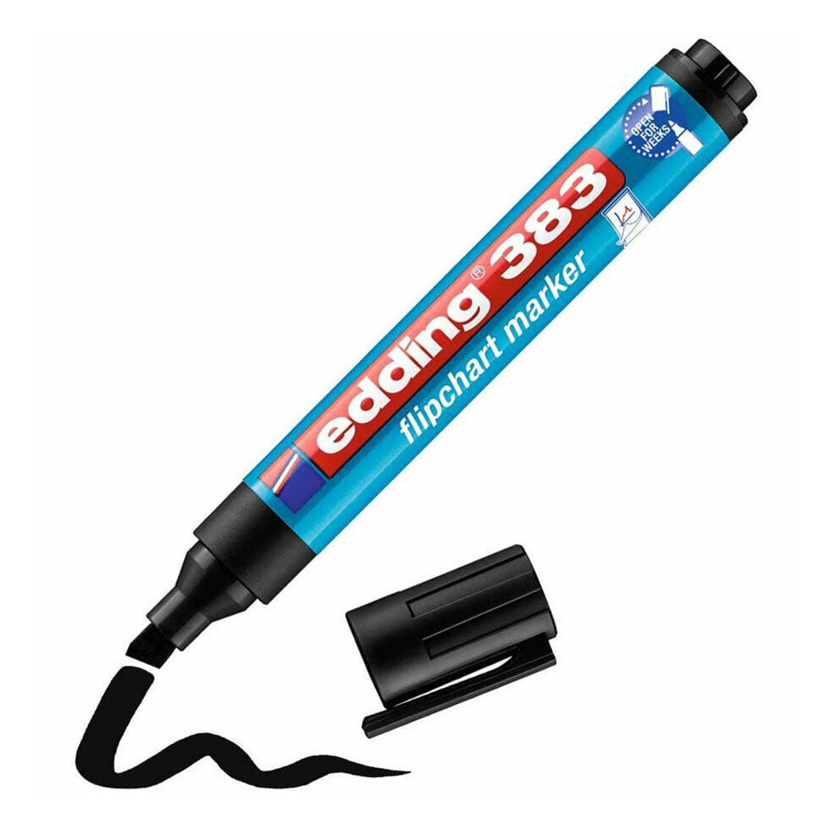 Edding E 383 Flipchart Kalemi Siyah Kesik Uç