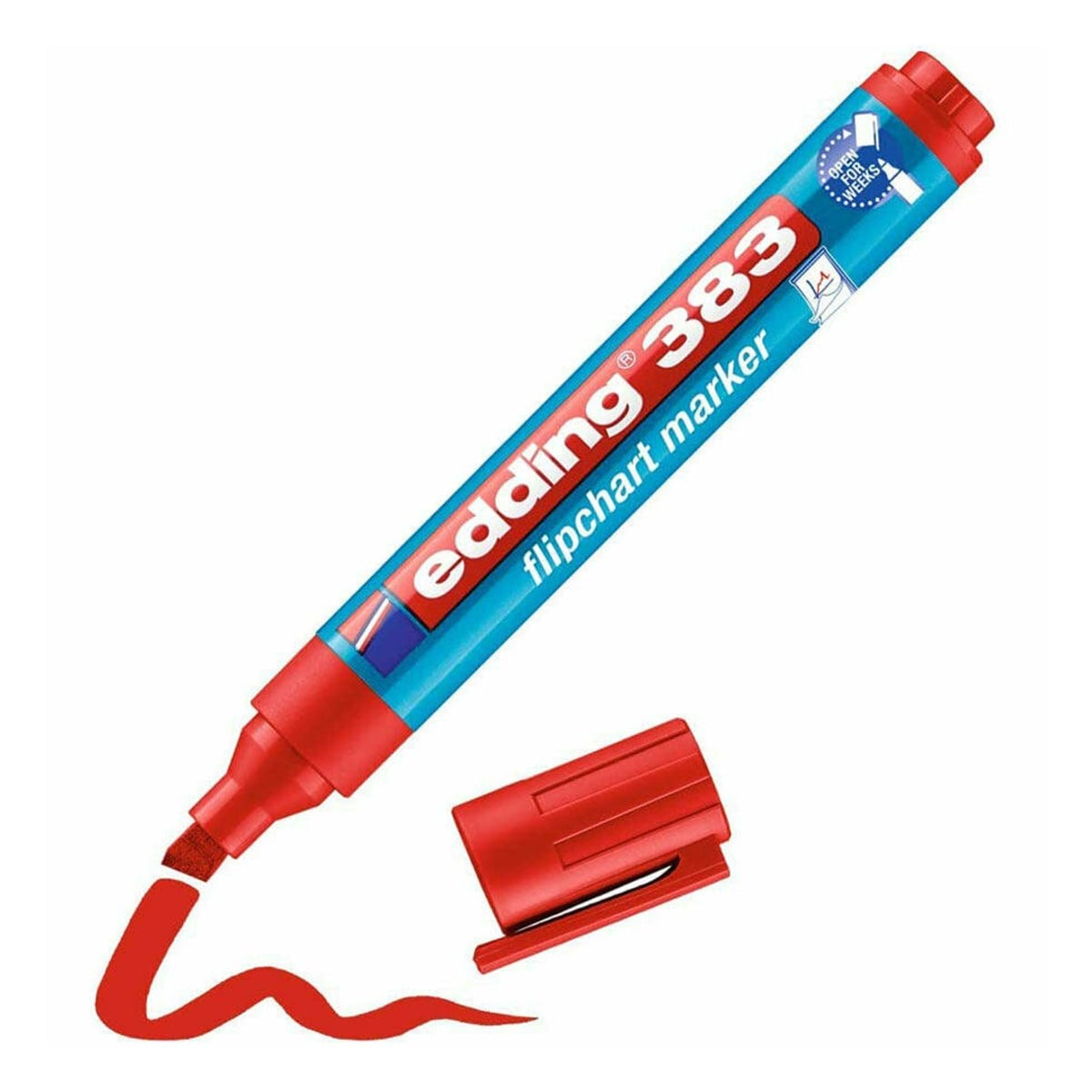 Edding E 383 Flipchart Kalemi Kırmızı Kesik Uç
