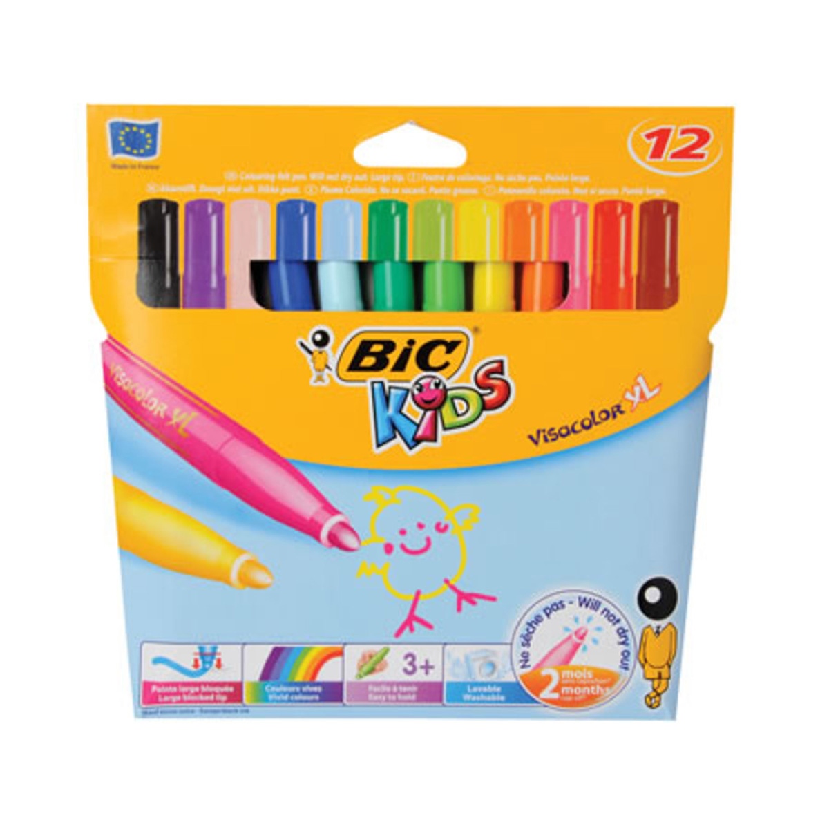 Bic visa jumbo keçeli kalem 12li yıkanabilir 1161/8922231