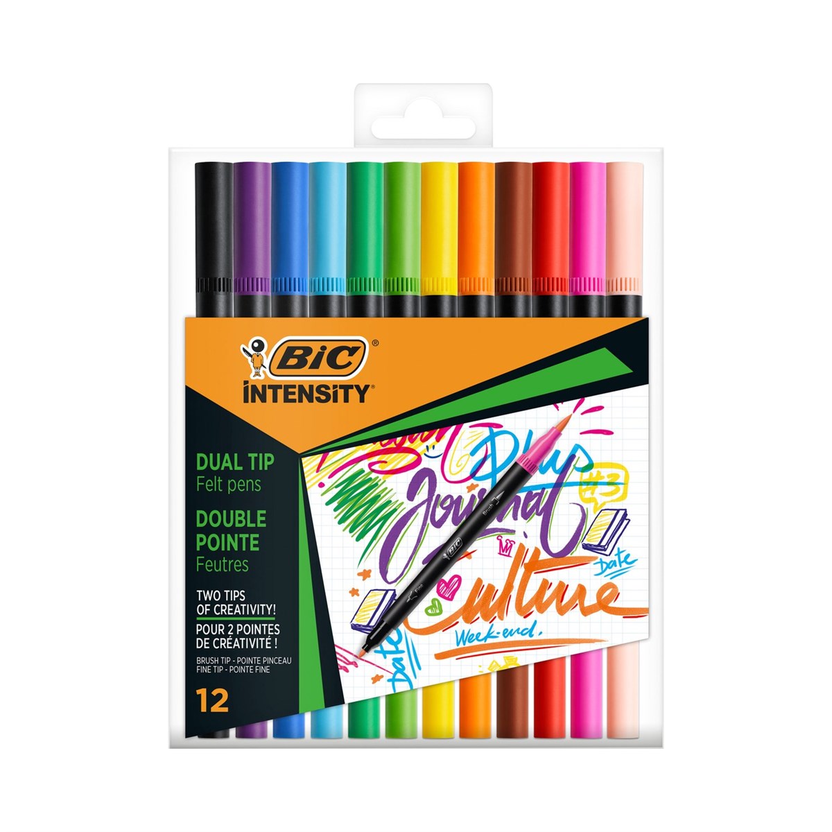 Bic Keçeli Kalem 12 Renk İntensity Çift Uç 989695