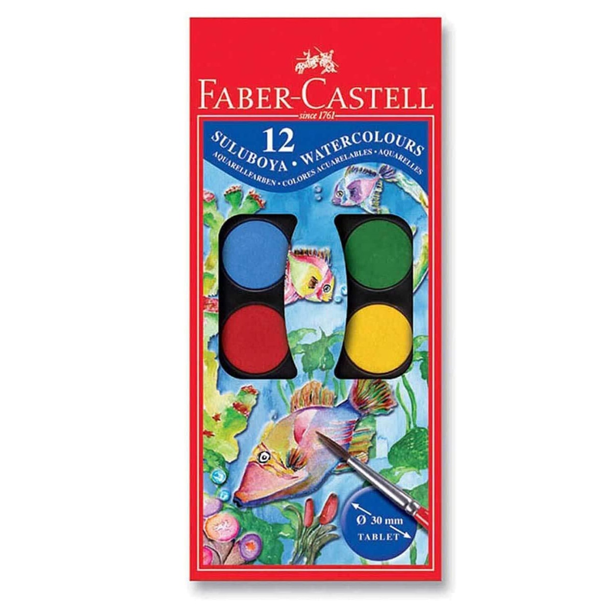 Faber Castell sulu boya red line 12'li by.boy 125012